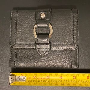 Banana Republic black leather trifold wallet